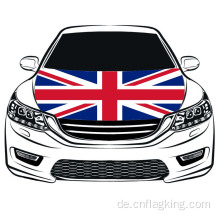 Großbritannien Autohaubenflagge 100*150cm Motorflagge Elastische Stoffe Autohaubenbanner